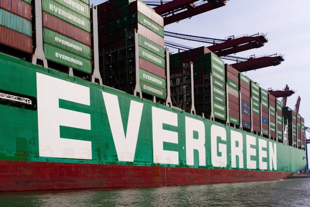 Контейнеровоз Evergreen Изображение Контейнеровоз Evergreen